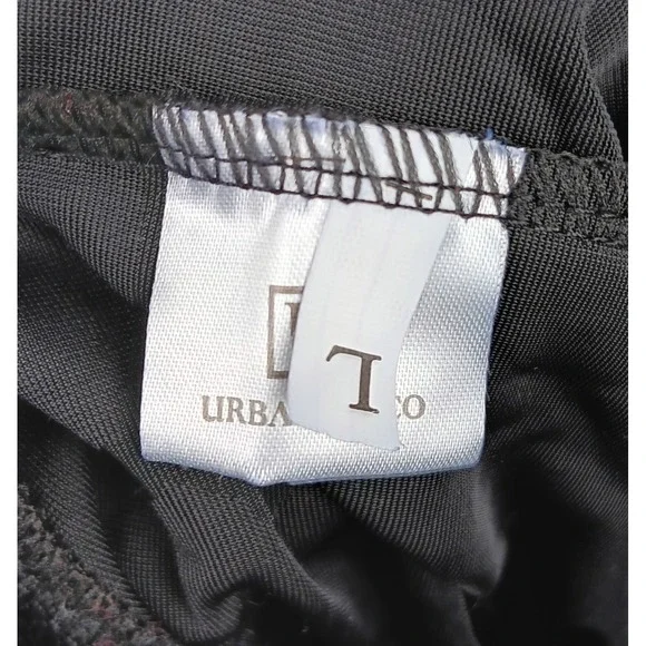 URBAN COCO Women's Black Velvet Skater Skirt Size L - Picture 3 of 6